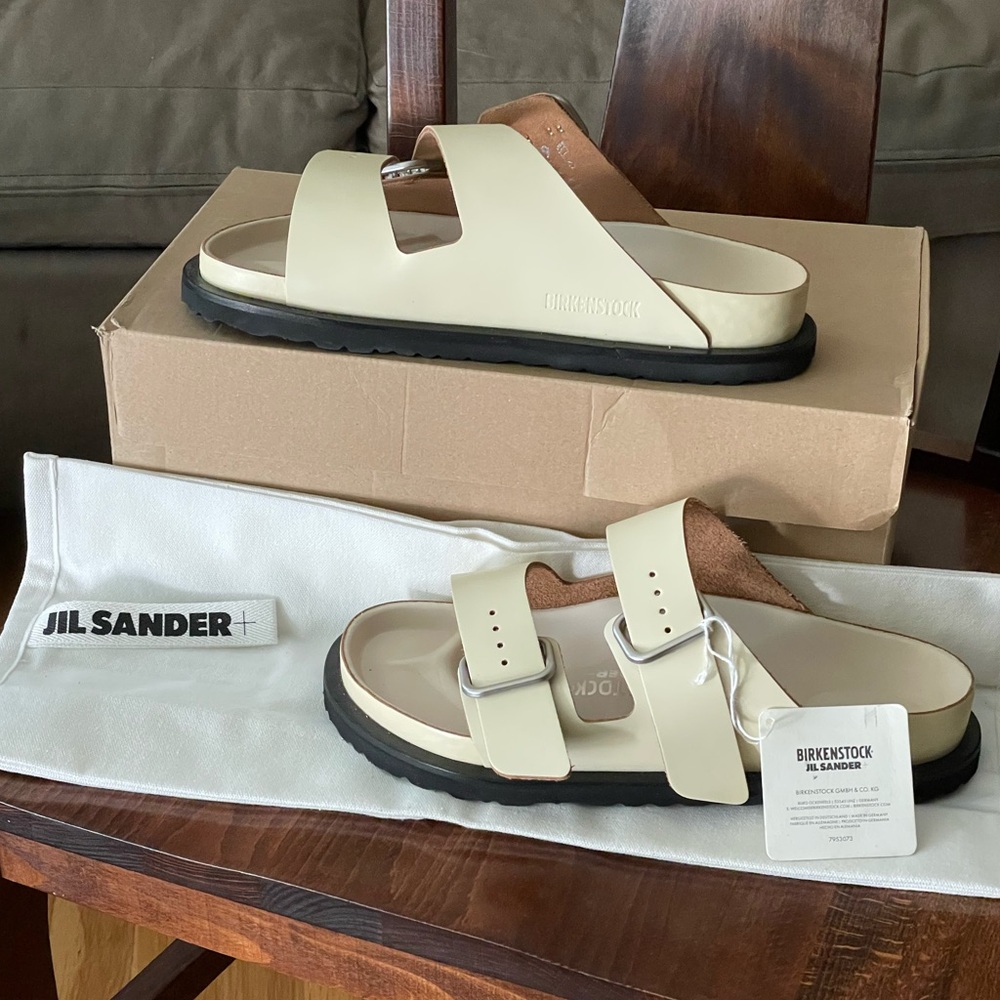 Birkenstock 1774 X Jil Sander Arizona Cream Sandals